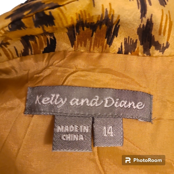 Animal Print Cheetah Button up Oversized Shacket Top 100%Silk - Picture 6 of 6